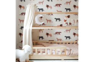 Kinderkamer met big cats behang