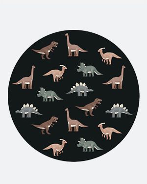 Dinosaurus donker behangcirkel