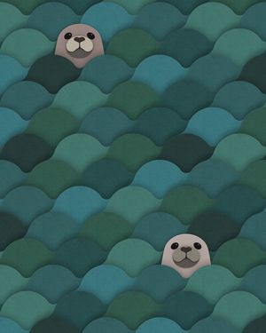 Zeehonden behang