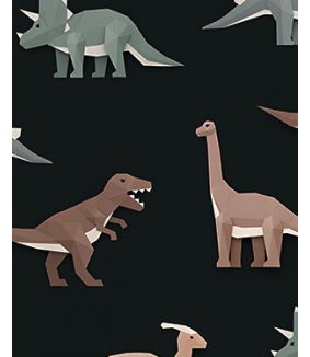 Dinosaurus behang donker