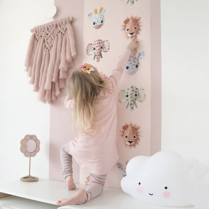 Ongrijpbaar vice versa fax Wilde dieren behang roze | Studio Ditte